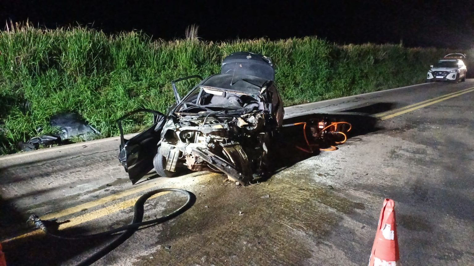 Colisão frontal na BR-364 deixa um morto e três feridos em Portelândia